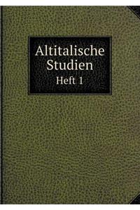 Altitalische Studien Heft 1