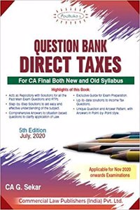 Padhuka's Question Bank Direct Taxes for CA Final - 5/e, July 2020