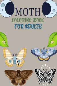 Moth Coloring Book For Adults