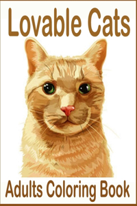 Lovable Cats Adults Coloring Book