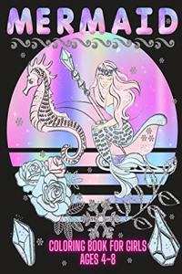 Mermaid Coloring Book For Girls 4-8