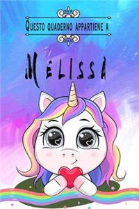 Questo quaderno appartiene a Melissa
