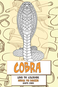 Libri da colorare - Grande stampa - Animale per ragazze - Cobra