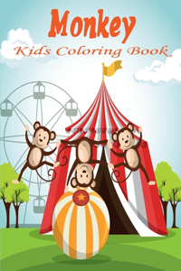 Monkey Kids Coloring Book