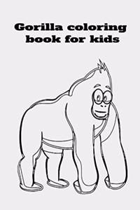 Gorilla coloring book for kids