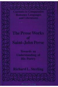 The Prose Works of Saint-John Perse