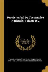 Procès-verbal De L'assemblée Nationale, Volume 15...