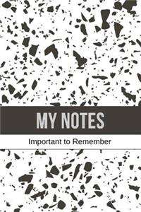 My Notes Important to Remember