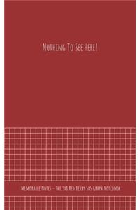 The 5x8 Red Berry 5x5 Graph Notebook - Nothing To See Here!