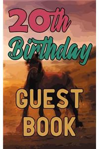 20th Birthday Guest Book