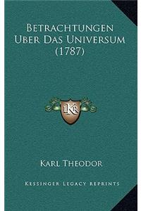 Betrachtungen Uber Das Universum (1787)