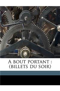 A Bout Portant