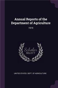 Annual Reports of the Department of Agriculture