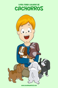 Livro para Colorir de Cachorros 3