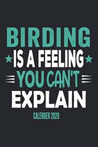 Birding Is A Feeling You Can't Explain Calender 2020