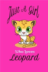 just a girl who loves leopard notebook pink