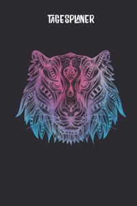 Tagesplaner mit Mandala Tigerkopf
