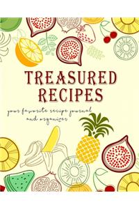 Treasured Recipes Your Favorite Recipe Journal And Organizer