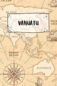 Vanuatu: Dotted Travel Diary Notebook or Journey Dotted Grid Journal - Holiday Trip Pocketbook for Men and Women with Dots