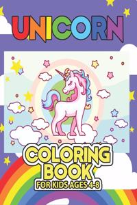 Unicorn Coloring Book for Kids Ages 4-8