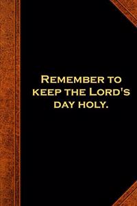 2020 Weekly Planner Religious Modern Wording 3rd Commandment Vintage Style