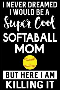 I never dreamed I would be a super cool softball mom but here I am killing it