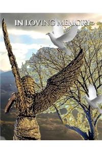 Angel White Doves New Zealand stunning landscape Remberance Funeral Blank page guest book