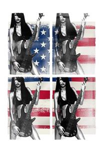 Patriotic American Flag July 4th Female Rocker