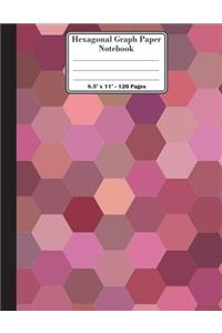 Hexagonal Graph Paper Notebook. 8.5