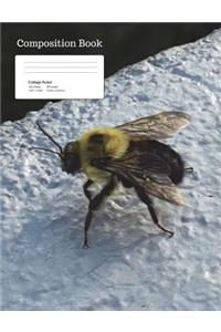 Lone Bee Composition Notebook, College Ruled