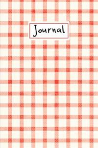 Journal: Red and White Squares Pattern (Composition Book, Notebook)