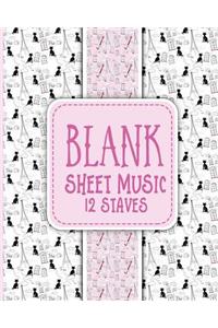 Blank Sheet Music - 12 Staves