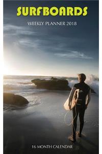 Surfboards Weekly Planner 2018