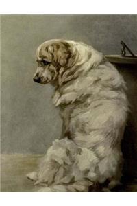 Adorable White Dog Notebook 150 Lined Pages 8.5 x 11 Glossy Softcover