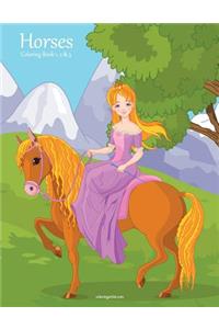 Horses Coloring Book 1, 2 & 3