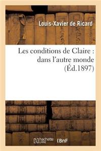 Les Conditions de Claire: Dans l'Autre Monde