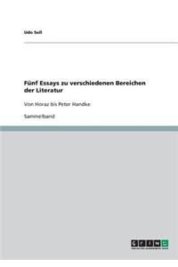 Fünf Essays zu verschiedenen Bereichen der Literatur