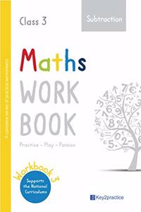 Key2practice Class 3 Maths Workbook | Topic - Subtraction | 28 Practice Worksheets with Answers | Designed by IITians