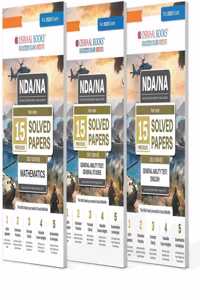 Oswaal NDA-NA (NATIONAL DEFENCE ACADEMY/NAVAL ACADEMY) 15 Previous Solved Papers | Yearwise (2017-2024) (II) English, General Studies, Mathematics (Set of 3 Books) For 2025 Exam