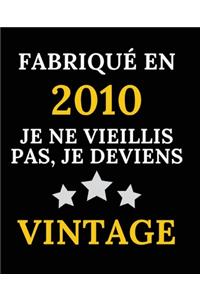 Fabriqué en 2010, Je ne vieillis pas, je deviens Vintage