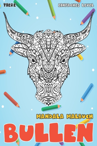 Mandala Malbuch - Einfaches Level - Tiere - Bullen