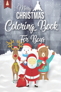 Merry Christmas Coloring Book For Boys