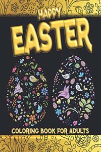 Happy Easter Coloring Book for Adults