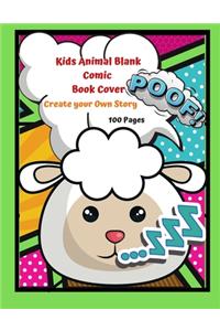 Kids Animal Blank Comic Book Cover Create your Own Story 100 Pages