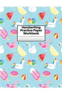 Handwriting Practice Paper Workbook