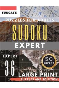 Sudoku Expert Puzzles for Adults Large Print
