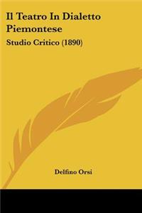 Teatro In Dialetto Piemontese