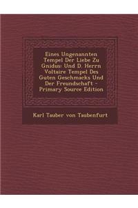 Eines Ungenannten Tempel Der Liebe Zu Gnidus