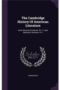The Cambridge History Of American Literature