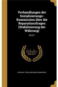 Verhandlungen Der Sozialisierungs-Kommission Uber Die Reparationsfragen (Stabilisierung Der Wahrung); Band 3
